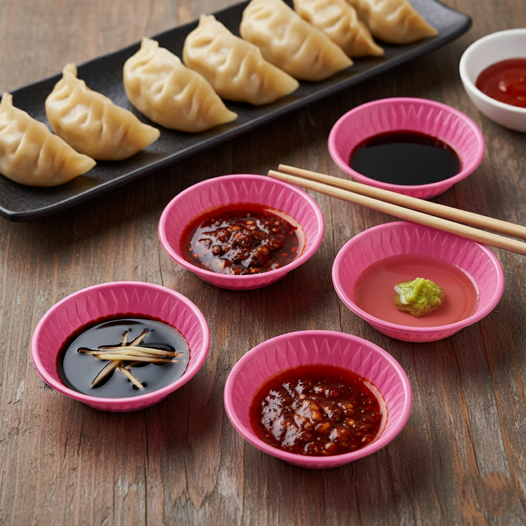 PP 114醬油碟|粉紅色餐用小碟|食品級PP容器|鴻振企業